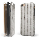 Transparent Clouds over Black and White Verticle Pattern iPhone 6/6s or 6/6s Plus 2-Piece Hybrid INK-Fuzed Case
