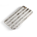 Transparent Clouds over Black and White Verticle Pattern iPhone 6/6s or 6/6s Plus 2-Piece Hybrid INK-Fuzed Case