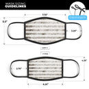 Transparent Clouds over Black and White Verticle Pattern - Made in USA Mouth Cover Unisex Anti-Dust Cotton Blend Reusable & Washable Face Mask with Adjustable Sizing for Adult or Child
