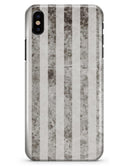 Transparent Clouds over Black and White Verticle Pattern - iPhone X Clipit Case