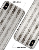 Transparent Clouds over Black and White Verticle Pattern - iPhone X Clipit Case