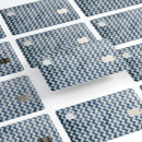 Transparent Clouds over Navy and Blue Chevron - Premium Protective Decal Skin-Kit for the Apple Credit Card