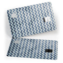 Transparent Clouds over Navy and Blue Chevron - Premium Protective Decal Skin-Kit for the Apple Credit Card