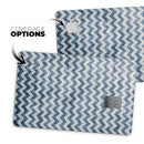 Transparent Clouds over Navy and Blue Chevron - Premium Protective Decal Skin-Kit for the Apple Credit Card