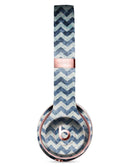 Transparent Clouds over Navy and Blue Chevron Full-Body Skin Kit for the Beats by Dre Solo 3 Wireless Headphones