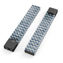 Transparent Clouds over Navy and Blue Chevron - Premium Decal Protective Skin-Wrap Sticker compatible with the Juul Labs vaping device