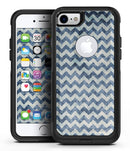 Transparent Clouds over Navy and Blue Chevron - iPhone 7 or 8 OtterBox Case & Skin Kits