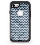 Transparent Clouds over Navy and Blue Chevron - iPhone 7 or 8 OtterBox Case & Skin Kits