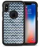 Transparent Clouds over Navy and Blue Chevron - iPhone X OtterBox Case & Skin Kits