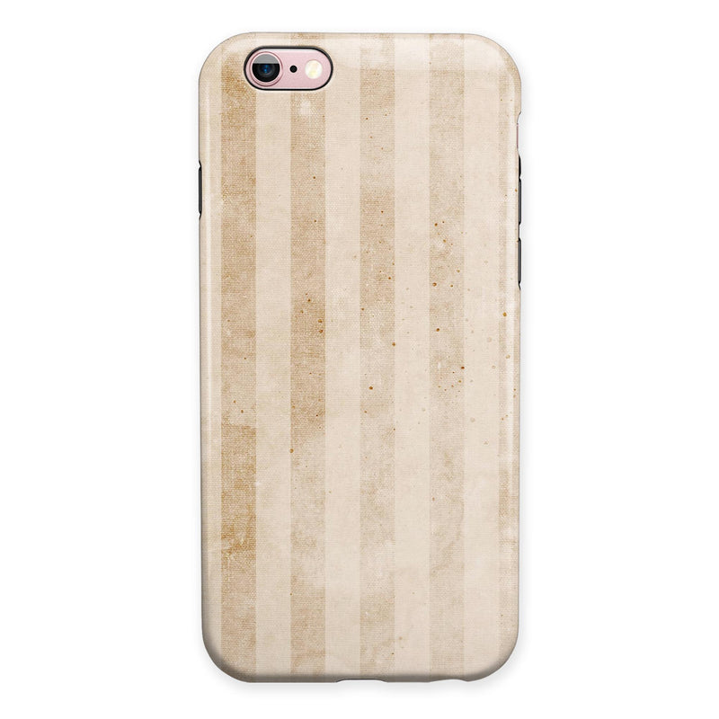 Transparent Clouds over Orange and White Vertical Stripes iPhone 6/6s or 6/6s Plus 2-Piece Hybrid INK-Fuzed Case