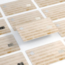 Transparent Clouds over Orange and White Vertical Stripes - Premium Protective Decal Skin-Kit for the Apple Credit Card