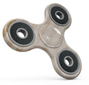 Transparent Clouds over Orange and White Vertical Stripes Full-Body Fidget Spinner Skin-Kit