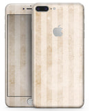 Transparent Clouds over Orange and White Vertical Stripes - Skin-kit for the iPhone 8 or 8 Plus