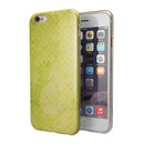 Transparent Fog over Lime Snowflake Pattern iPhone 6/6s or 6/6s Plus 2-Piece Hybrid INK-Fuzed Case