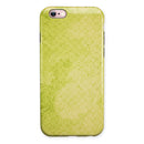 Transparent Fog over Lime Snowflake Pattern iPhone 6/6s or 6/6s Plus 2-Piece Hybrid INK-Fuzed Case
