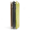Transparent Fog over Lime Snowflake Pattern iPhone 6/6s or 6/6s Plus 2-Piece Hybrid INK-Fuzed Case