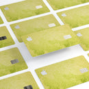 Transparent Fog over Lime Snowflake Pattern - Premium Protective Decal Skin-Kit for the Apple Credit Card