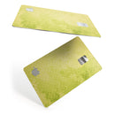 Transparent Fog over Lime Snowflake Pattern - Premium Protective Decal Skin-Kit for the Apple Credit Card