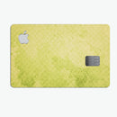 Transparent Fog over Lime Snowflake Pattern - Premium Protective Decal Skin-Kit for the Apple Credit Card