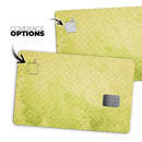 Transparent Fog over Lime Snowflake Pattern - Premium Protective Decal Skin-Kit for the Apple Credit Card