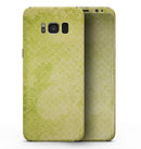 Transparent Fog over Lime Snowflake Pattern - Samsung Galaxy S8 Full-Body Skin Kit