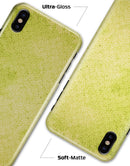 Transparent Fog over Lime Snowflake Pattern - iPhone X Clipit Case