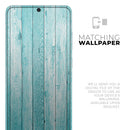Trendy Blue Abstract Wood Planks - Premium Vinyl Skin Decal for Samsung Galaxy S25 Ultra, S24, S23, S22 & All Galaxy S Models