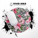 Trendy Floral On Animal Print V1// WaterProof Rubber Foam Backed Anti-Slip Mouse Pad for Home Work Office or Gaming Computer Desk