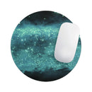 Trendy Green Space Surface// WaterProof Rubber Foam Backed Anti-Slip Mouse Pad for Home Work Office or Gaming Computer Desk