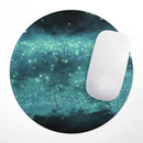 Trendy Green Space Surface// WaterProof Rubber Foam Backed Anti-Slip Mouse Pad for Home Work Office or Gaming Computer Desk