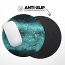 Trendy Green Space Surface// WaterProof Rubber Foam Backed Anti-Slip Mouse Pad for Home Work Office or Gaming Computer Desk