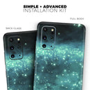 Trendy Green Space Surface - Premium Vinyl Skin Decal for Samsung Galaxy S25 Ultra, S24, S23, S22 & All Galaxy S Models
