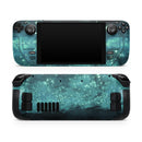 Trendy Green Space Surface // Full Body Skin Decal Wrap Kit for the Steam Deck handheld gaming computer