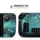 Trendy Green Space Surface // Full Body Skin Decal Wrap Kit for the Steam Deck handheld gaming computer