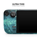 Trendy Green Space Surface // Full Body Skin Decal Wrap Kit for the Steam Deck handheld gaming computer