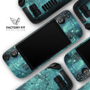 Trendy Green Space Surface // Full Body Skin Decal Wrap Kit for the Steam Deck handheld gaming computer