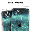 Trendy Green Space Surface - Protective Skin Wrap & Decal – Compatible with iPhone SE to iPhone 17 Pro Max (All Models)