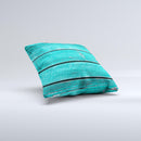 Trendy Green Washed Wood Planks Ink-Fuzed Decorative Throw Pillow