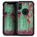 Trendy Green with Pink Rust - Skin Kit for the iPhone OtterBox Cases
