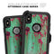 Trendy Green with Pink Rust - Skin Kit for the iPhone OtterBox Cases