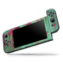Trendy Green with Pink Rust // Skin Decal Wrap Kit for Nintendo Switch Console & Dock, Joy-Cons, Pro Controller, Lite, 3DS XL, 2DS XL, DSi, or Wii - Vinyl Skin Wrap for Nintendo Switch 2, OLED, Lite, Pro Controller, Wii & Classic Handhelds