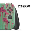 Trendy Green with Pink Rust // Skin Decal Wrap Kit for Nintendo Switch Console & Dock, Joy-Cons, Pro Controller, Lite, 3DS XL, 2DS XL, DSi, or Wii - Vinyl Skin Wrap for Nintendo Switch 2, OLED, Lite, Pro Controller, Wii & Classic Handhelds