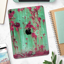 Trendy Green with Pink Rust - Full Body Skin Decal for the Apple iPad Pro 12.9", 11", 10.5", 9.7", Air or Mini (All Models Available)