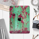 Trendy Green with Pink Rust - Full Body Skin Decal for the Apple iPad Pro 12.9", 11", 10.5", 9.7", Air or Mini (All Models Available)