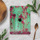 Trendy Green with Pink Rust - Full Body Skin Decal for the Apple iPad Pro 12.9", 11", 10.5", 9.7", Air or Mini (All Models Available)