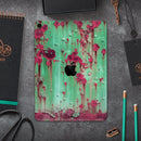 Trendy Green with Pink Rust - Full Body Skin Decal for the Apple iPad Pro 12.9", 11", 10.5", 9.7", Air or Mini (All Models Available)