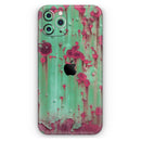 Trendy Green with Pink Rust - Protective Skin Wrap & Decal – Compatible with iPhone SE to iPhone 17 Pro Max (All Models)