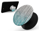 Trendy Teal to White Aged Wood Planks - Skin Kit for PopSockets and other Smartphone Extendable Grips & Stands