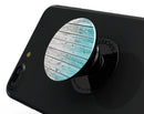 Trendy Teal to White Aged Wood Planks - Skin Kit for PopSockets and other Smartphone Extendable Grips & Stands