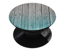 Trendy Teal to White Aged Wood Planks - Skin Kit for PopSockets and other Smartphone Extendable Grips & Stands